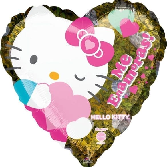 HELLO KITTY ME ENAMORAS CORAZON HO 18″ ANAG