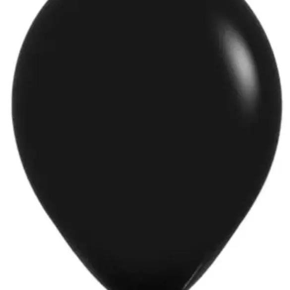 12 NEGRO ESTANDAR 50 PZA LATEX DE GLOBOS Y FIGURAS