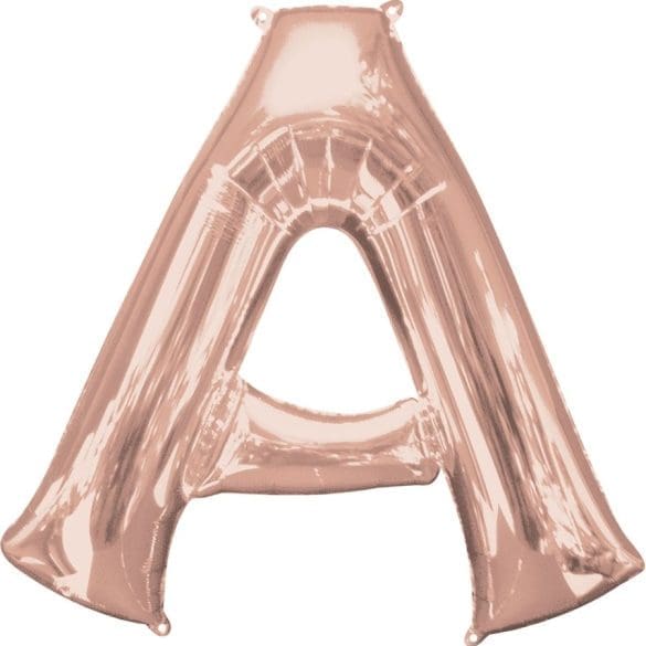 LETRA A ROSE GOLD MT 34″ ANAG PAK 1 PZA