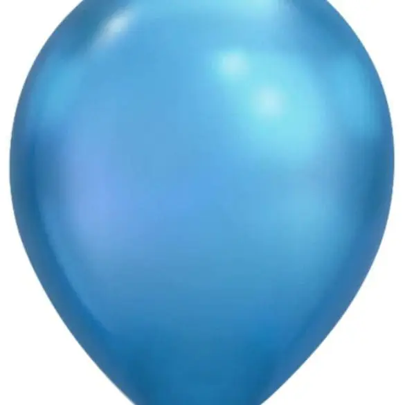 12 AZUL CLARO METALICO 50 PZA LATEX DE GLOBOS Y FIGURAS