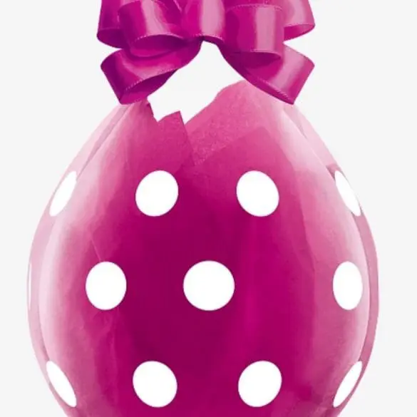 18 DIAMANTE TRANSPARENTE 25 PZA POLKA DOTS LATEX DE QUALATEX