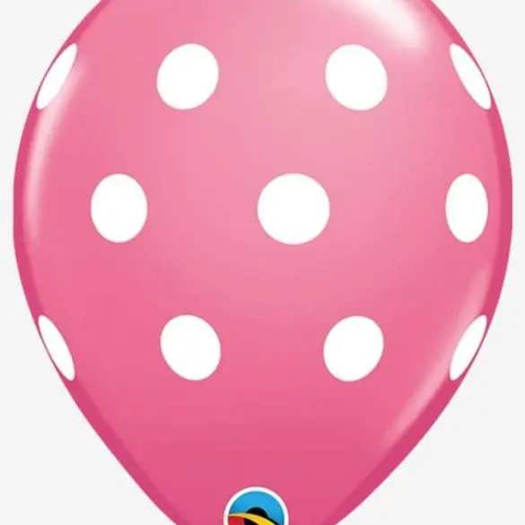 11 ROSA MEXICANO 50 PZA PUNTOS POLKA GRANDES LATEX Q