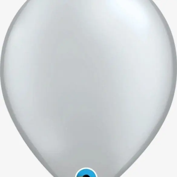 11 PLATA METALICO 100 PZA LATEX LISO DE QUALATEX