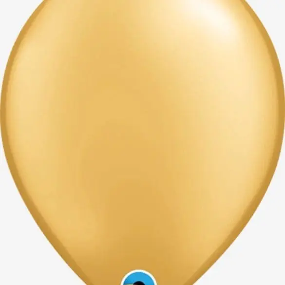 11 ORO METALICO 100 PZA LATEX LISO DE QUALATEX