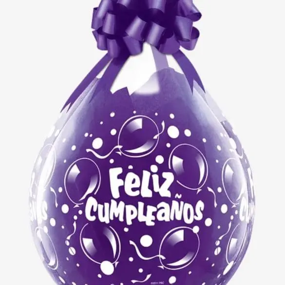 18 DIAMANTE TRANSPARENTE 25 PZA FELIZ CUMPLEAÑOS LATEX DE QU
