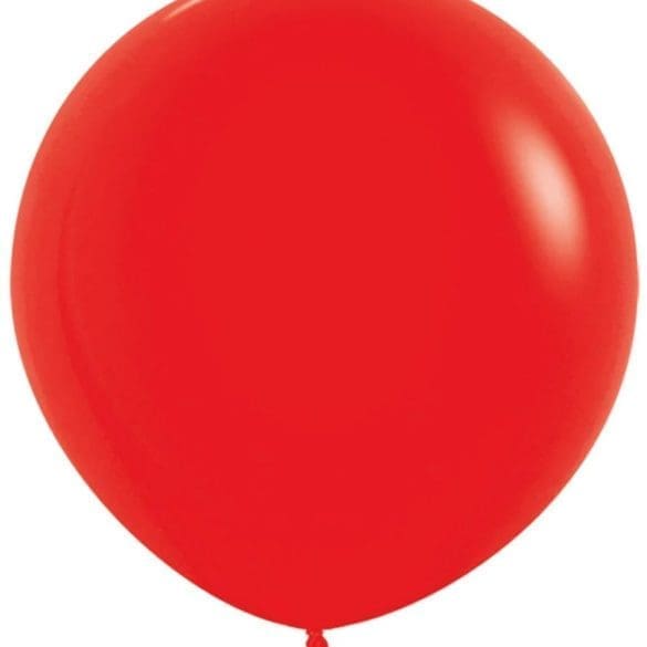 24 ROJO ESTANDAR 15 PZA LATEX DE GLOBOS Y FIGURAS