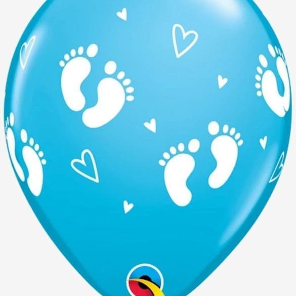 11 AZUL ROBIN 50 PZA  HUELLECITAS/CORAZONEZ DE BEBE