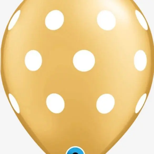 11 ORO 50 PZA Big Polka Dots LATEX DE QUALATEX