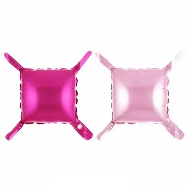 Globo Metalico Cuadrado 19″ (47.5) Decorativo Fiusha y Rosa