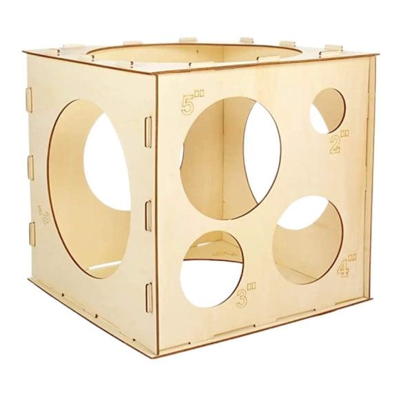 CALIBRADOR CUBO MEDIANO DE MADERA MDF GYF