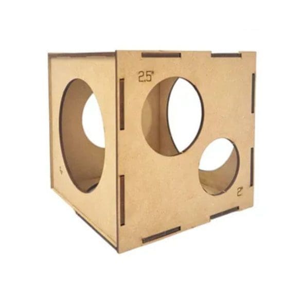 CALIBRADOR CUBO MINI DE MADERA MDF GYF
