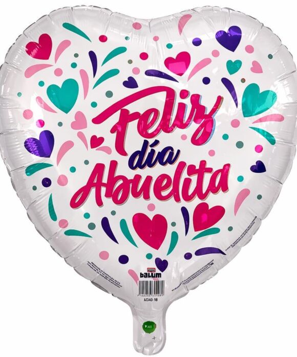 FELIZ DIA ABUELITA CORAZON MT 18″ BALL