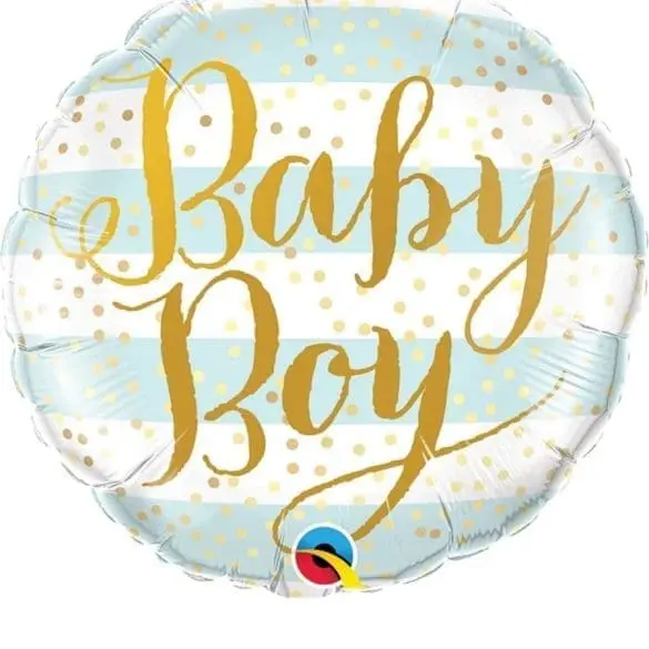 Baby Boy Blue Stripes REDONDIO MT 18″ Q