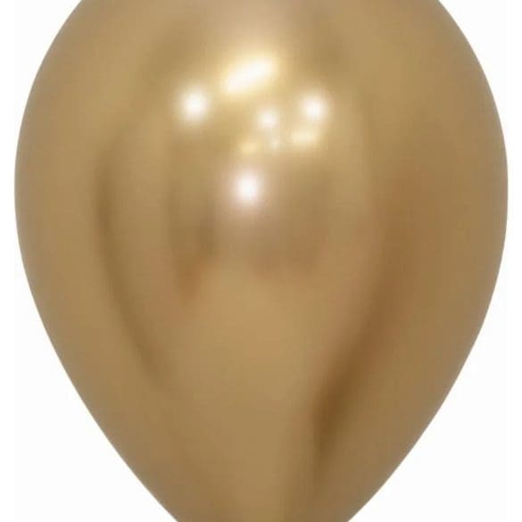 05 ORO CROMO PREMIUM 100 PZA LATEX DE GLOBOS Y FIGURAS