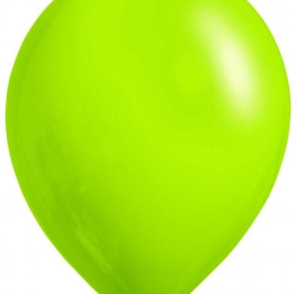 05 VERDE LIMON  ESTANDAR 100 PZA LATEX DE GLOBOS Y FIGURAS