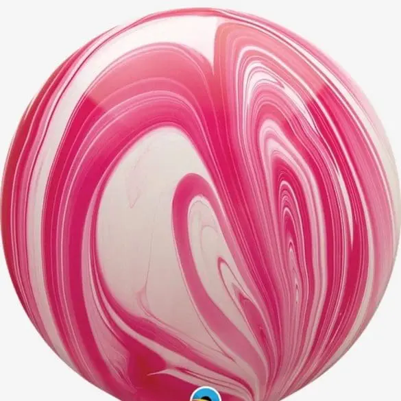 03 SUPER AGATA ROJO/BLANCO 2 PZA LATEX DE QUALATEX