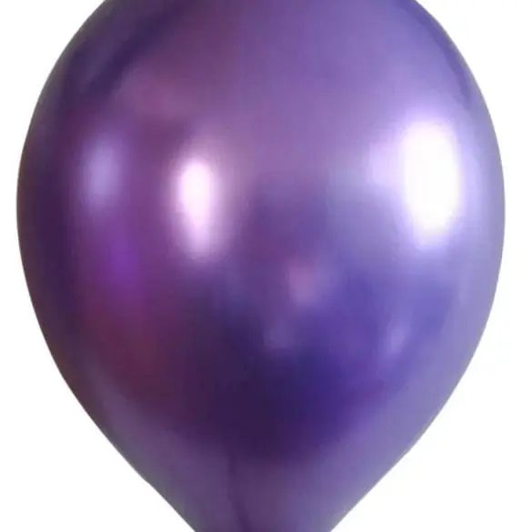 05 MORADO CROMO 100 PZA LATEX DE GLOBOS Y FIGURAS