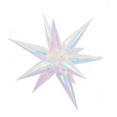 Globo Metalico Estrella 12 Picos 40″ Iridicente