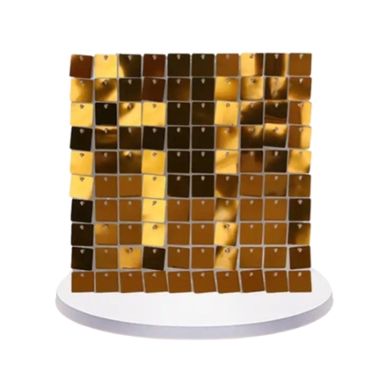Shimer CUADRADOS ORO BASE TRASPARENTE 30×30 cm