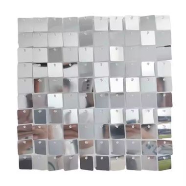 Shimer CUADRADOS PLATA BASE TRASPARENTE 30×30 cm