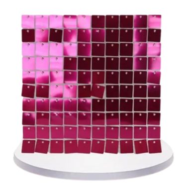 Shimer CUADRADOS ROSA HOLOGRAFICA BASE TRASPARENTE 30×30 cm