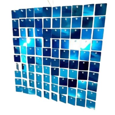 Shimer CUADRADOS AZUL HOLOGRAFICO BASE TRASPARENTE 30×30 cm