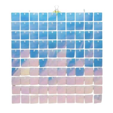 Shimer CELESTE CON ROSA IRIDICENTE BASE TRASPARENTE 30×30 cm