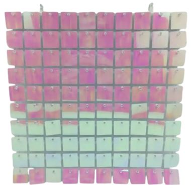 Shimer CUADRADOS ROSA BEBE IRIDICENTE BASE TRASPARENTE 30×30