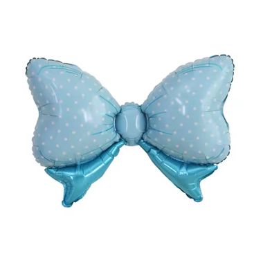 Globo Metalico (58×89 cm) Moño Celeste