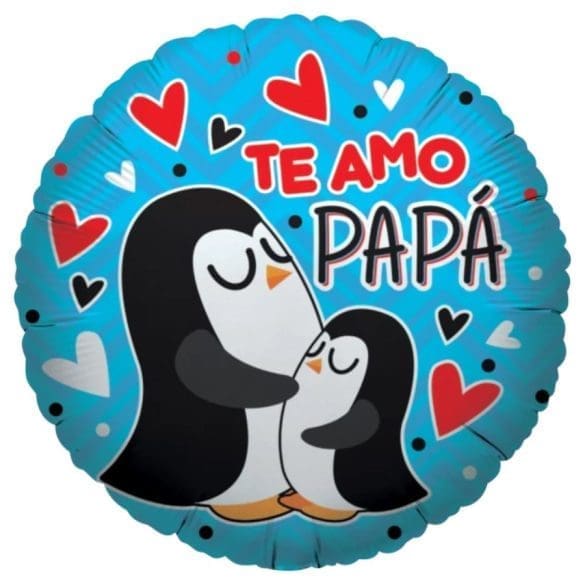 TE AMO PAPA PINGUINO REDONDO GB 18″ BALL
