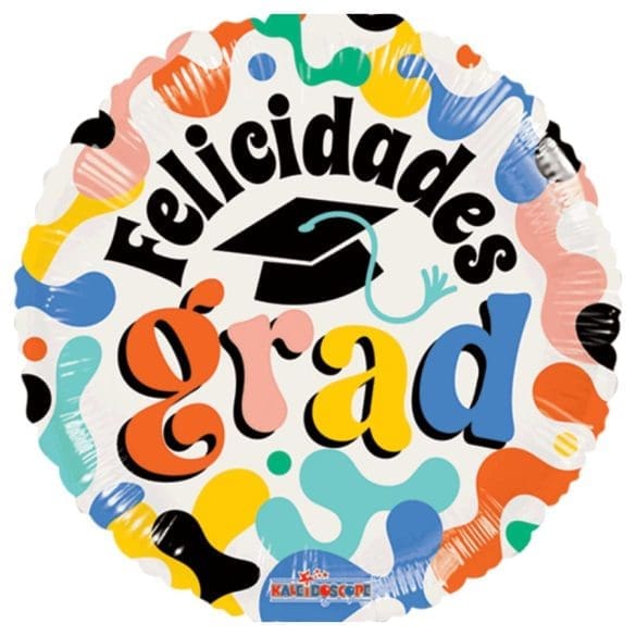 FELICIDADES GRAD GROOVY REDONDO GB 18″ Kaleidoscope
