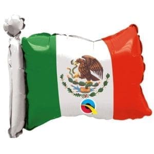 Bandera de México FORMA MET 17″ Qualatex