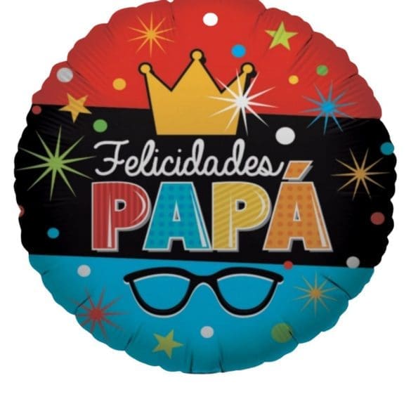 Felicidades Papá REDONDO MET 18″ Balum