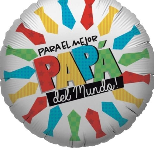 Para el mejor papá del Mundo REDONDO MET 18″ Balum