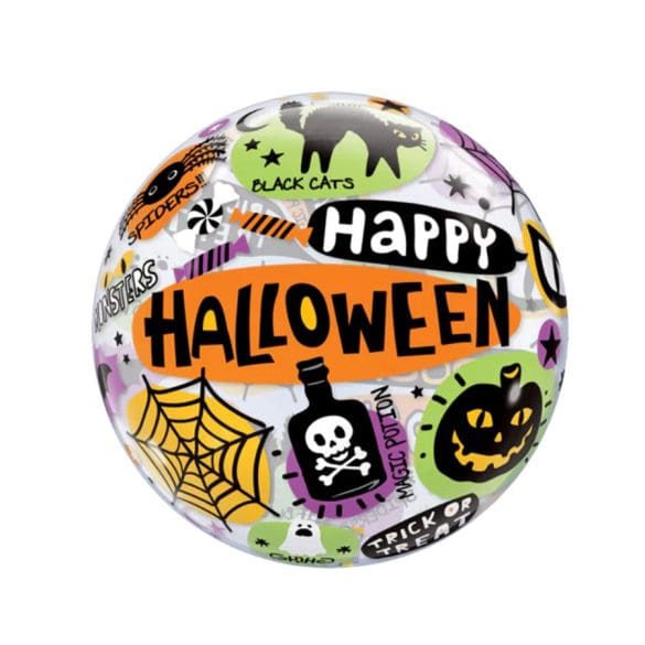 BURBUJA SENCILLA 22″ 1 PZA HAPPY HALLOWEEN-BOO