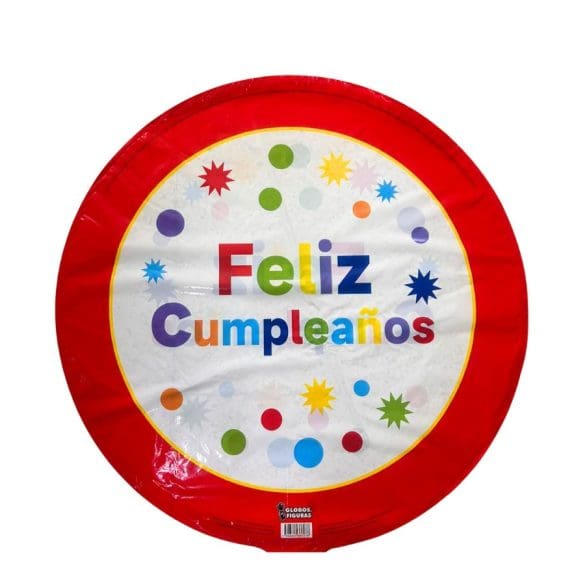 Feliz Cumpleaños Polka REDONDO MET 22″ GYF