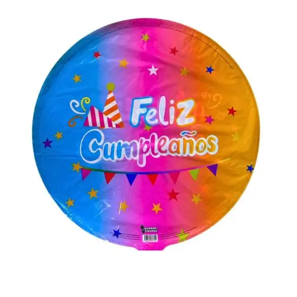 Feliz Cumpleaños Degradado Fiesta REDONDO MET 22″ GYF