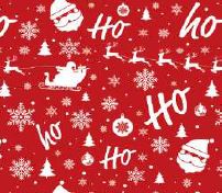 Papel Envoltura 25 Hojas 51×75 cm Santa HO Rojo