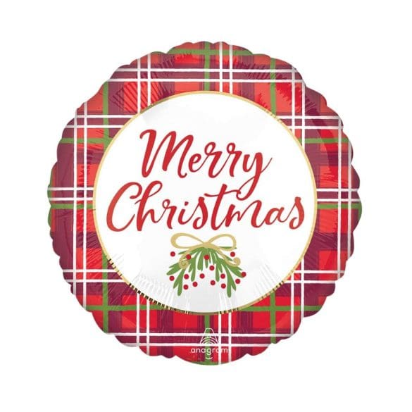 Christmas Plaid REDONDO MET 17″ Anagram