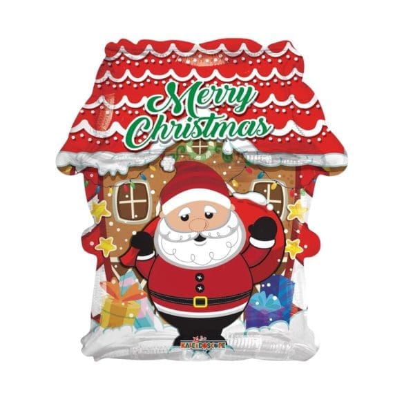 SANTA & HOUSE SHP MET 18″ Kaleidoscope