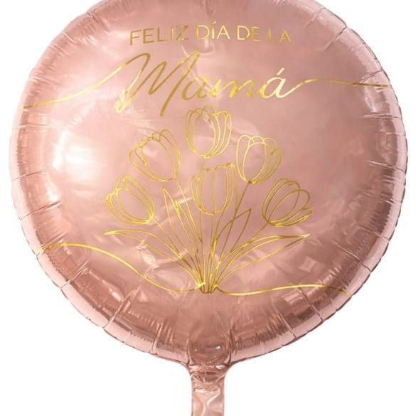 FELICIDADES MAMÁ TULIPANES REDONDO MET 18″ Kaleidoscope