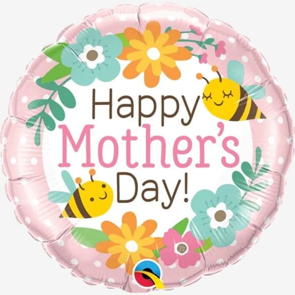 Abejas y Flores  Día de las Madres REDONDO MT 18″ Q