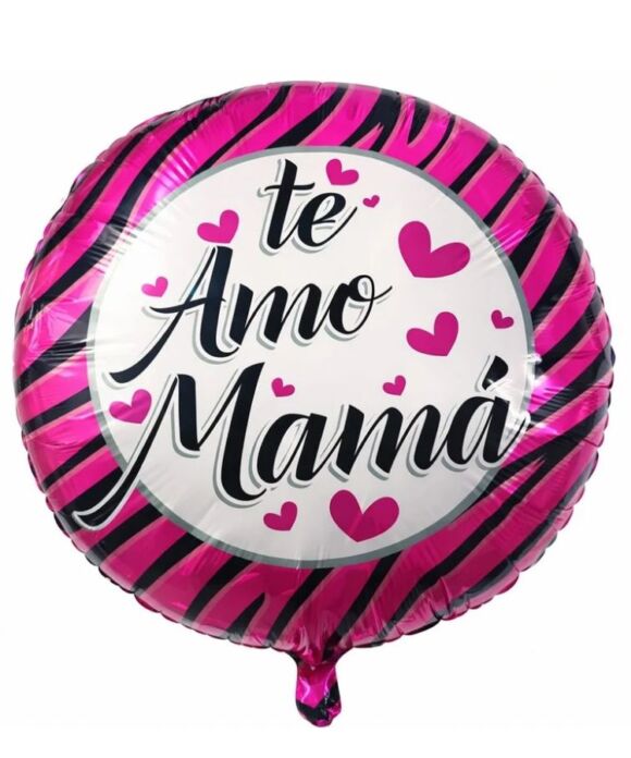 TE AMO MAMA CEBRA CORAZON MT 18″ KAL