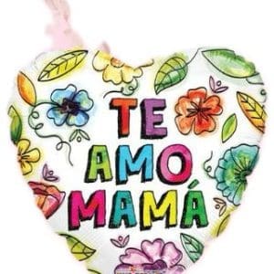 TE AMO MAMA ACUARELA CORAZON MT 18″ KAL